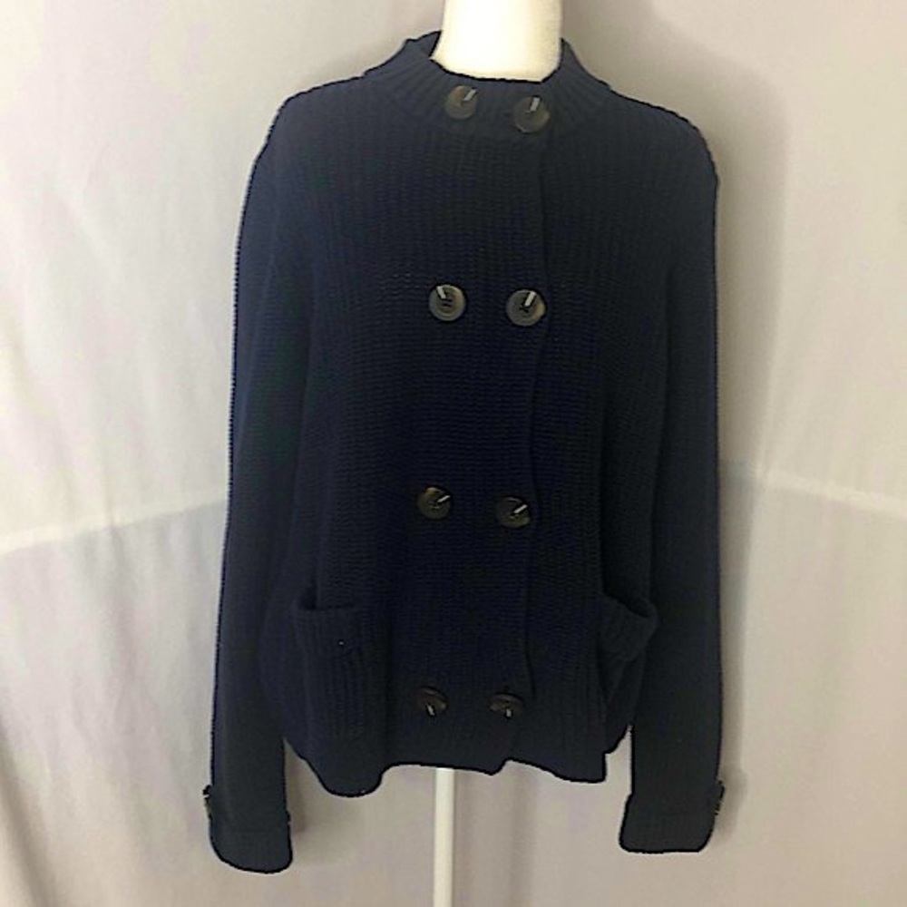 NWT van heusen navy knit button up cardigan